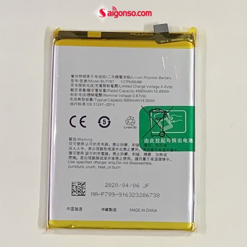 Pin điện thoại oppo a9 2020 a5 2020 blp727 moi