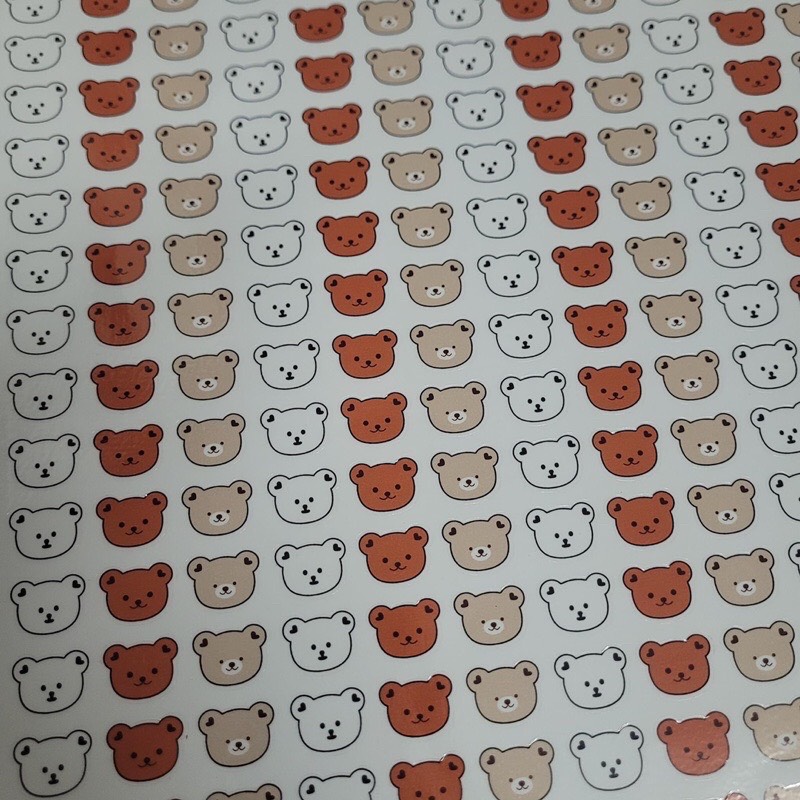 Sticker nhiệt dán bình sữa và đồ dùng cho bé (có chống nước)/ Sticker Gấu