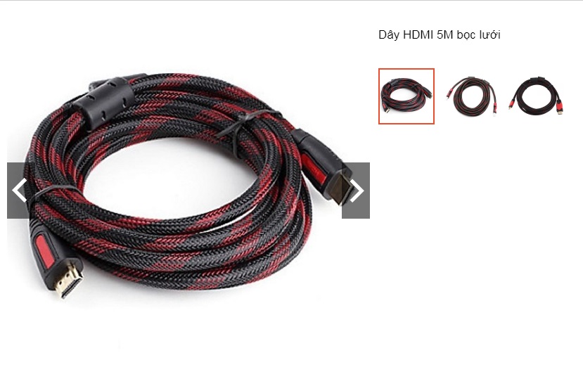 Dây hdmi Bọc lưới 1,5m chống nhiễu