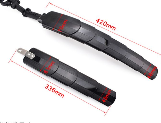 Chắn bùn xe đạp rút gọn cao cấp tích hợp đèn cảnh báo nhấp nháy