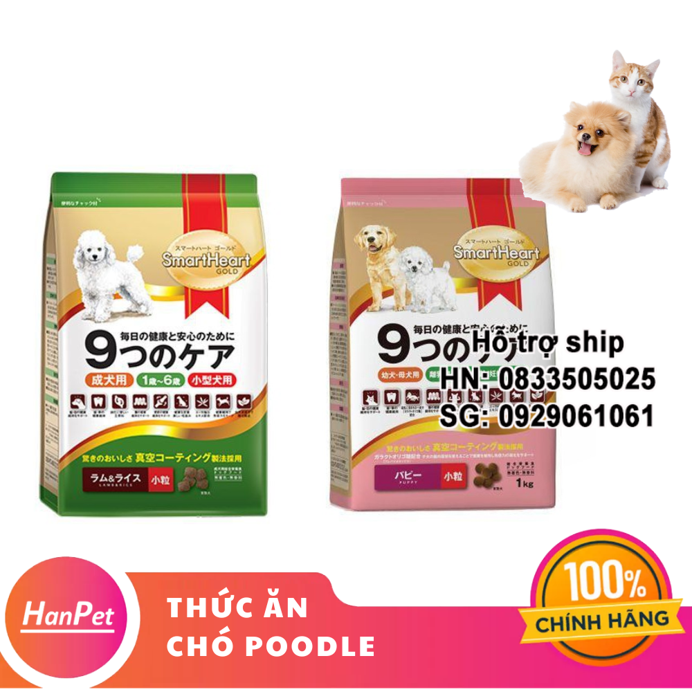 Hanpet - Thức ăn dạng hạt cho chó mini - Smartheart Gold phù hợp với chó kích thước nhỏ như poole và phốc