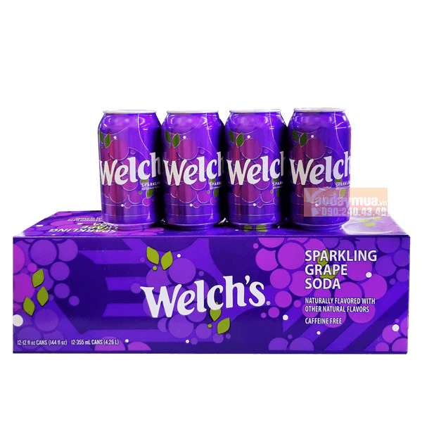 1 Lon Nước ngọt nho Welch Mỹ lon 355ml