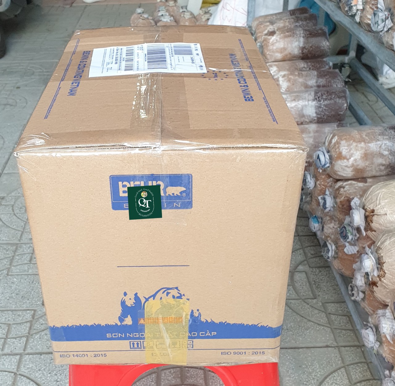 Combo: Phôi Nấm Mối Đen (01 kiện hàng 8 bịch )&Có kèm Sơ Dừa Đủ Trồng