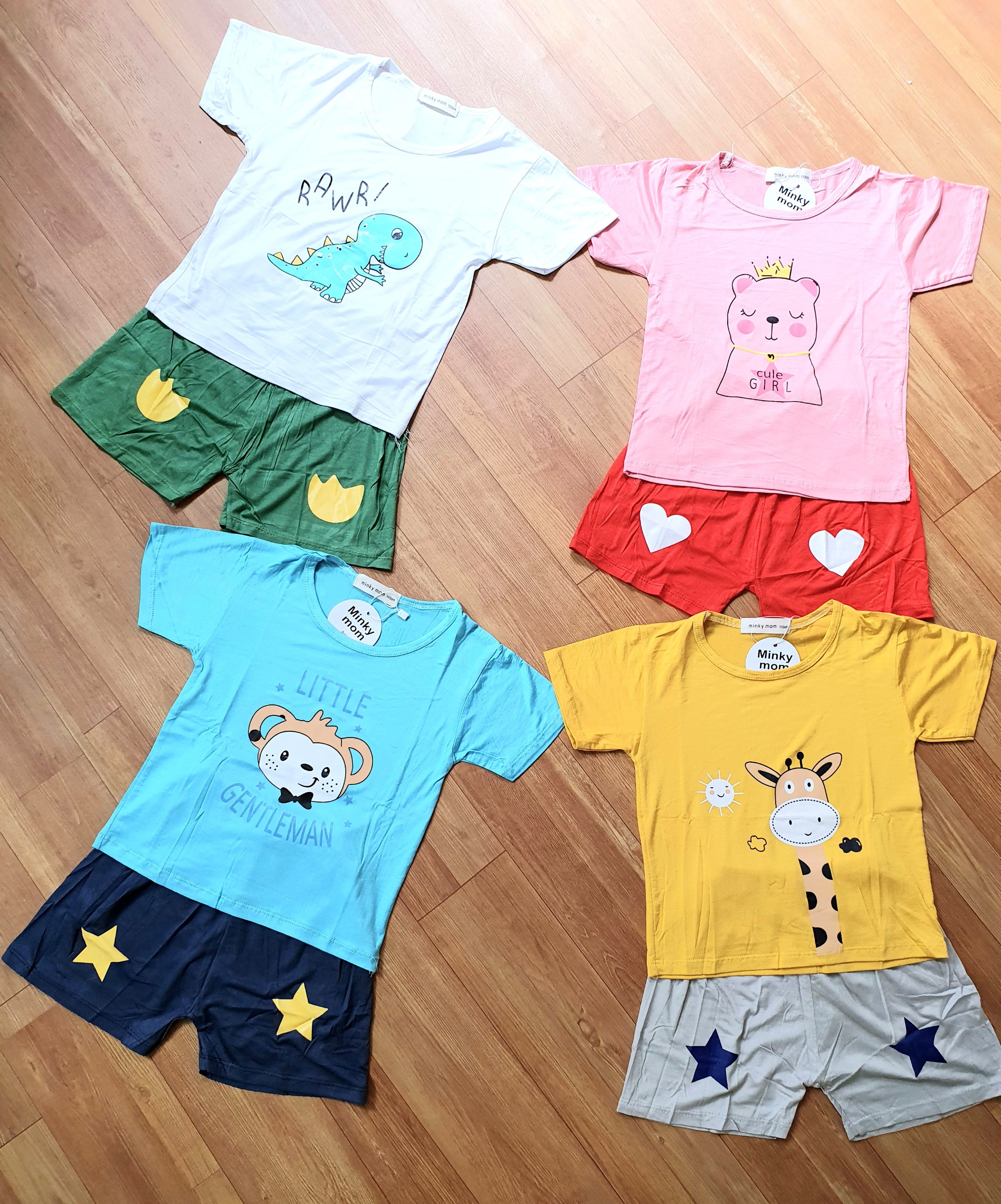 BỘ COTTON THUN LẠNH 4C MINKY MOM CHO BÉ