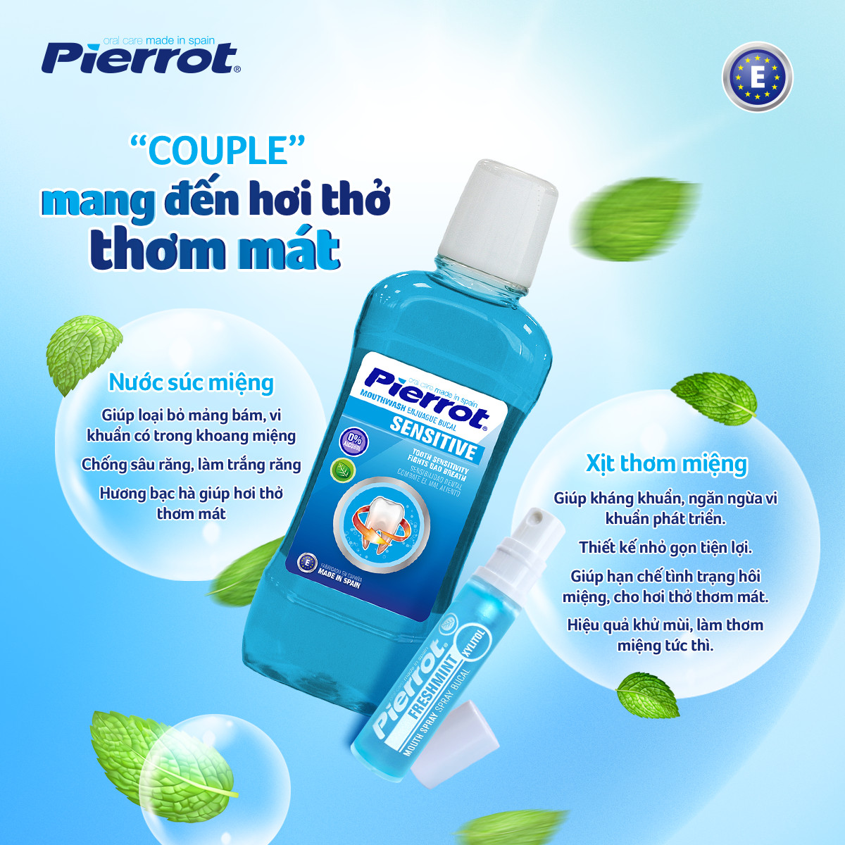 Nước súc miệng Pierrot cho răng nhạy cảm 500ML