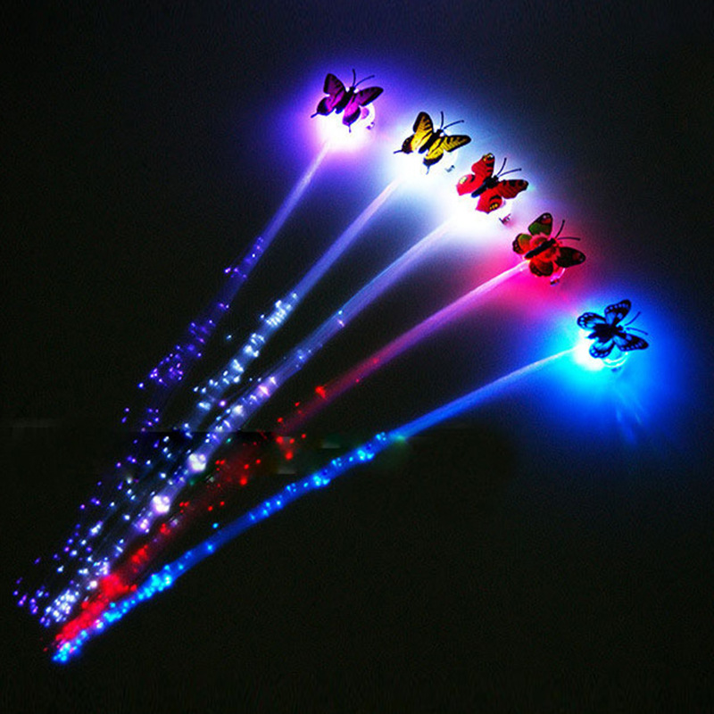 Kẹp Tóc Hình Con Bướm Có Đèn Led Phát Sáng