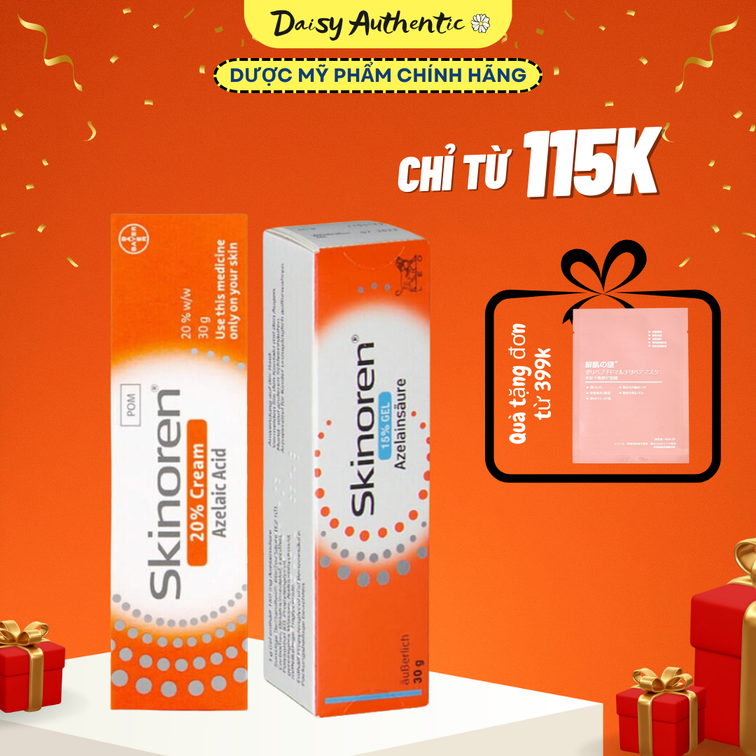 Kem Skinoren giảm mụn và thâm Azelaic Acid 15% 20%