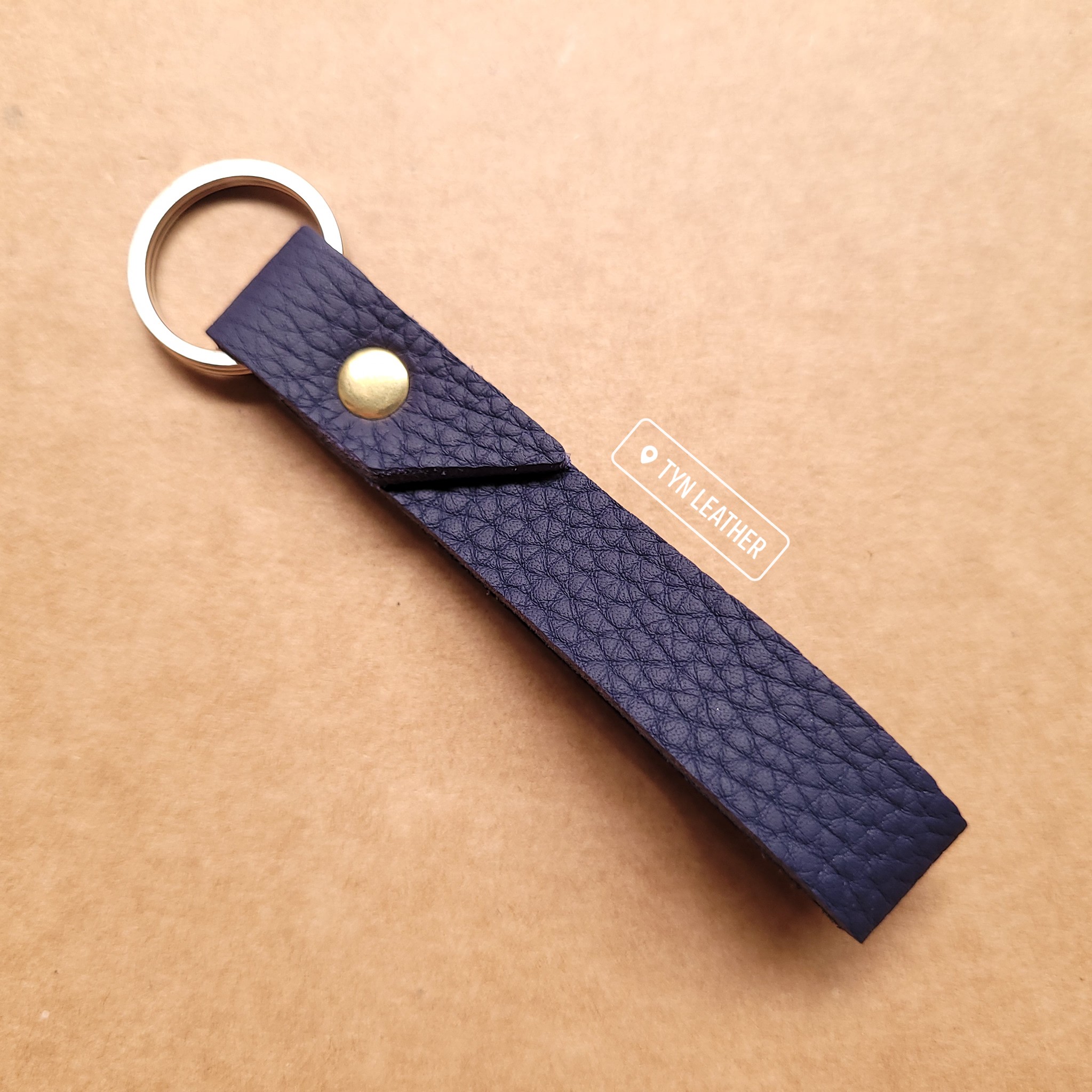 [100% Genuine Cow Leather] Genuine Leather Keychains, Handmade Leather Keychains