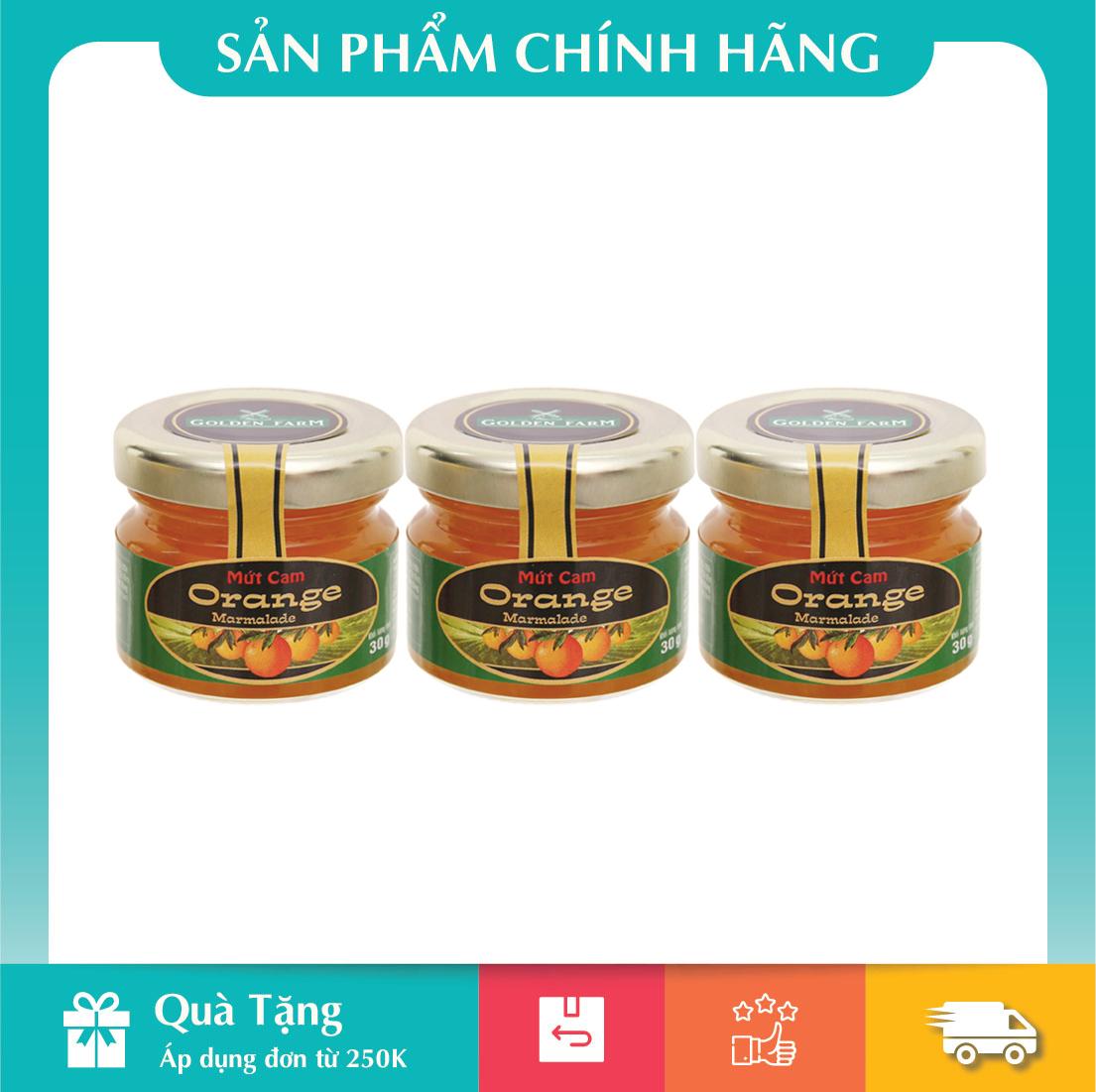 [HCM]Lốc 3 Hủ Mứt Cam Golden Farm ( 30gr x 3 )
