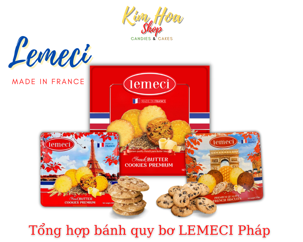 Tổng hợp bánh quy bơ cao cấp LEMECI Pháp - Lemeci French Biscuits