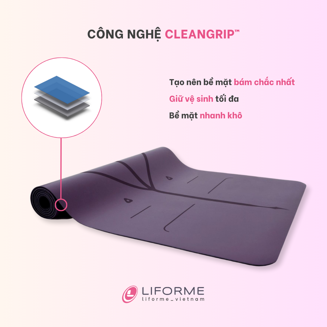 Thảm tập yoga Liforme Classic 4.2mm - Purple Earth