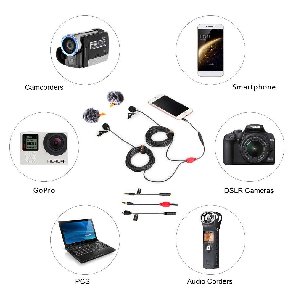Micro gài áo cho Camera, Gopro, Smartphone - Comica CVM-D02 (2 míc)