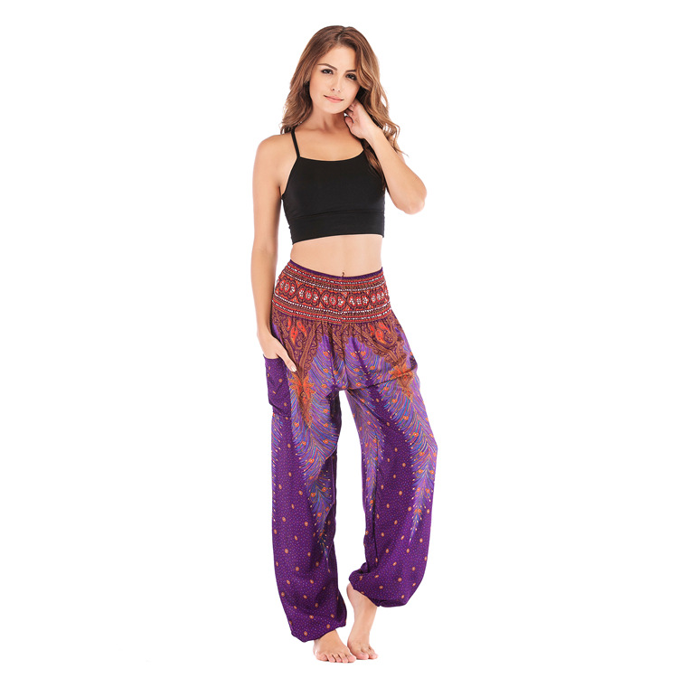 Quần alibaba, yoga, harem, boho mặc nhà, thể thao H00111