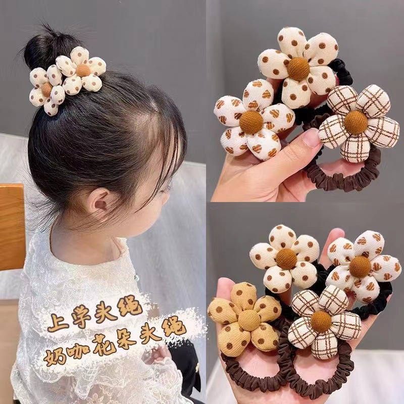 Dây Cột Tóc Cao Su Co Giãn Đính Nơ Dễ Thương Dành Cho Nữ