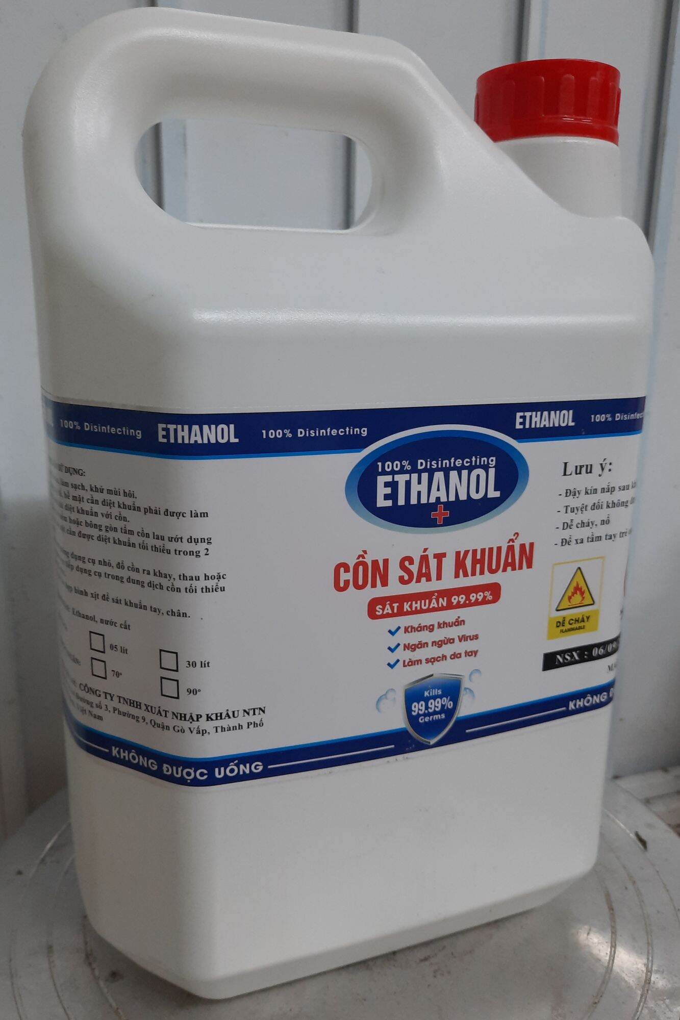 Dung Dịch Sát Khuẩn 70° can 5 lit.