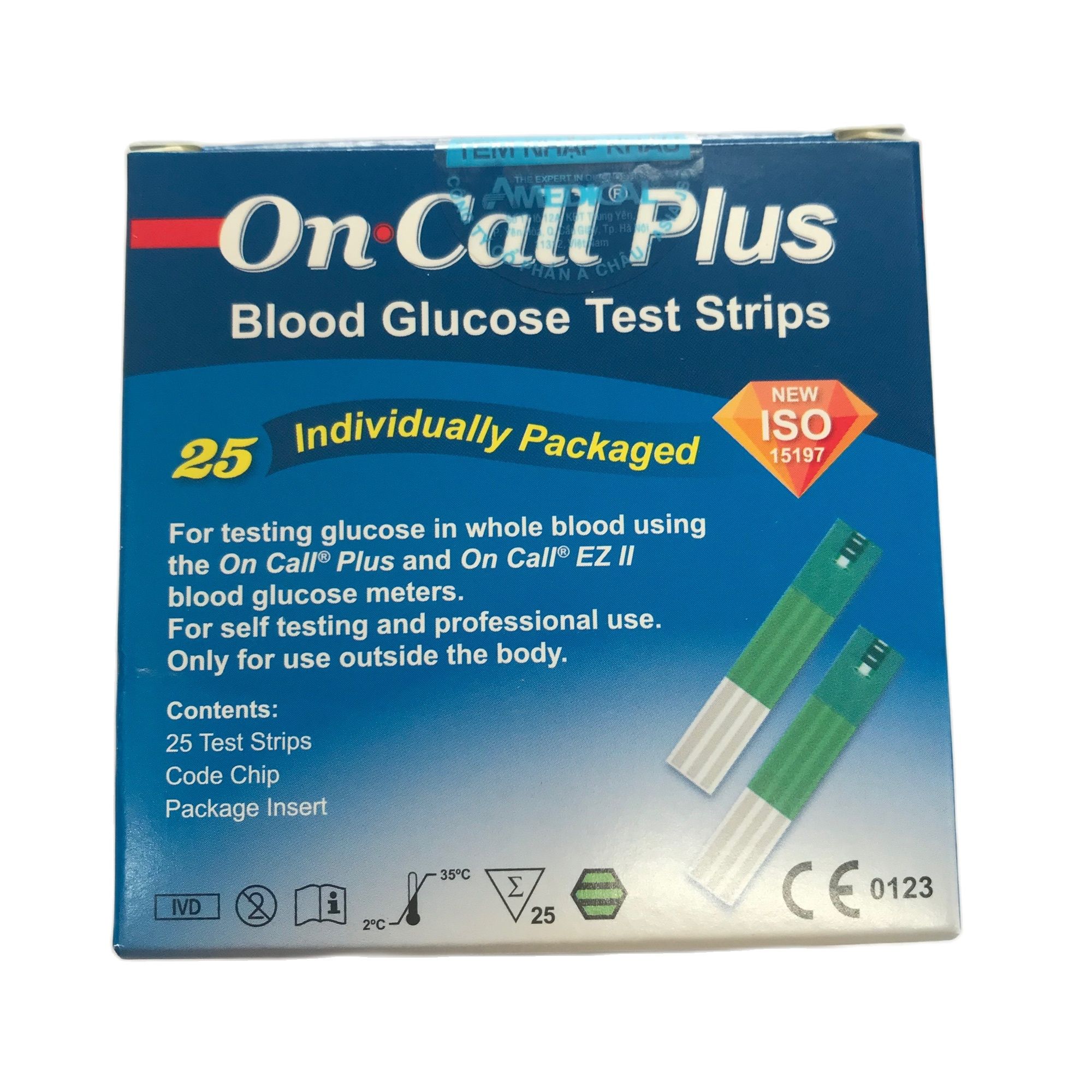 Que thử máy đo đường huyết Acon On Call Plus