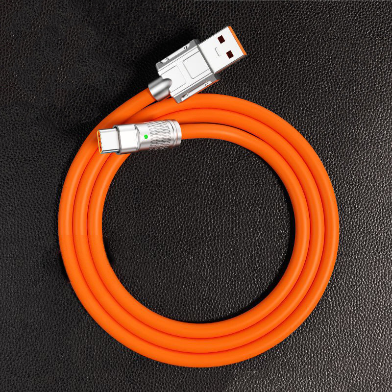 Dây cáp sạc nhanh 120w 6a type c bằng silicone 1m/1.5m/2m