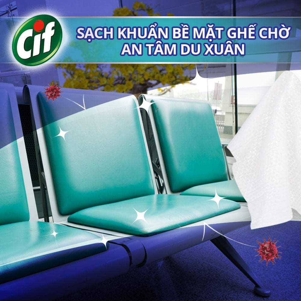 Khăn Ướt Lau Vật Dụng Cif Siêu Nhanh ( 24 miếng/ gói)