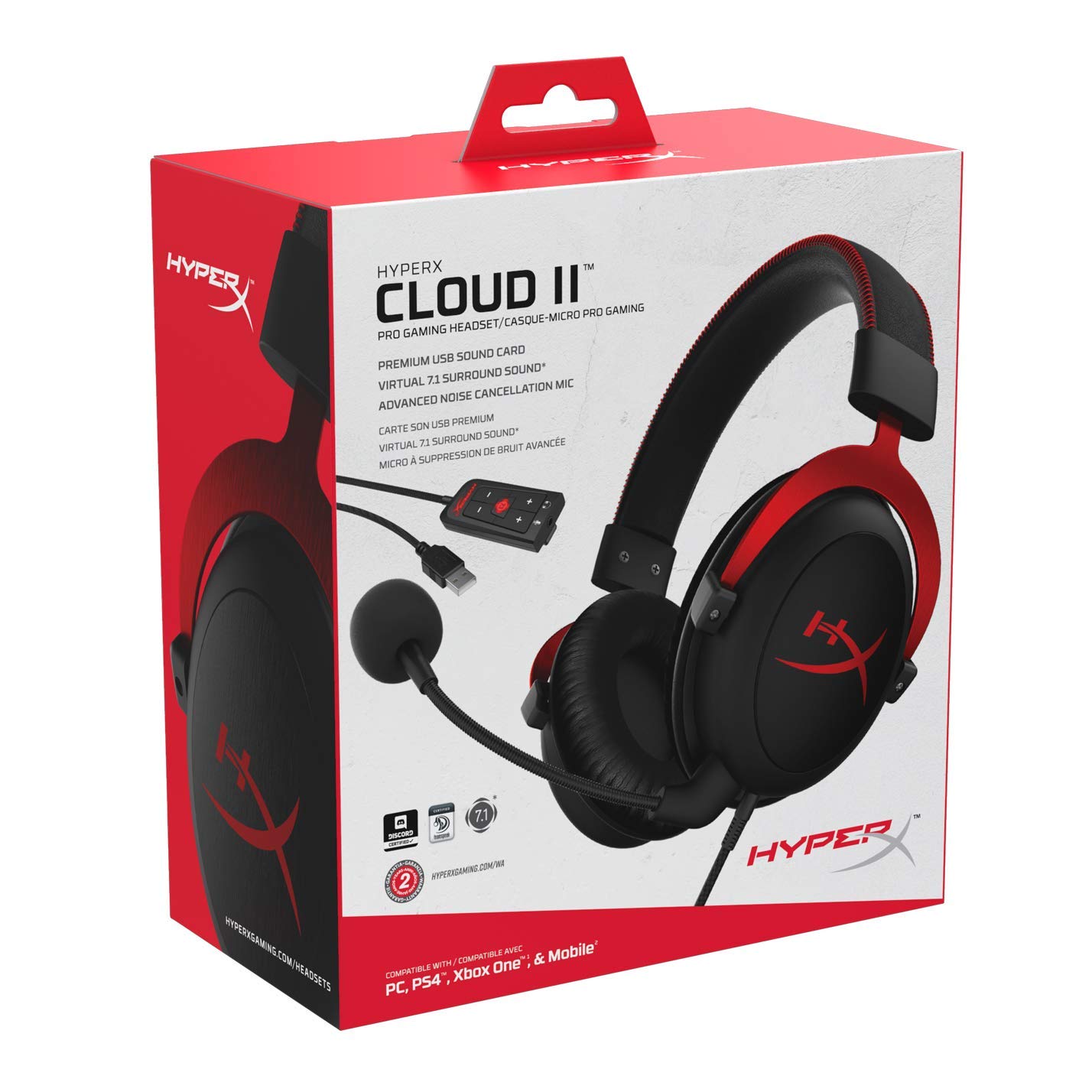 [HCM]Tai nghe Kingston HyperX Cloud II Gaming  Red (KHX-HSCP-RD)