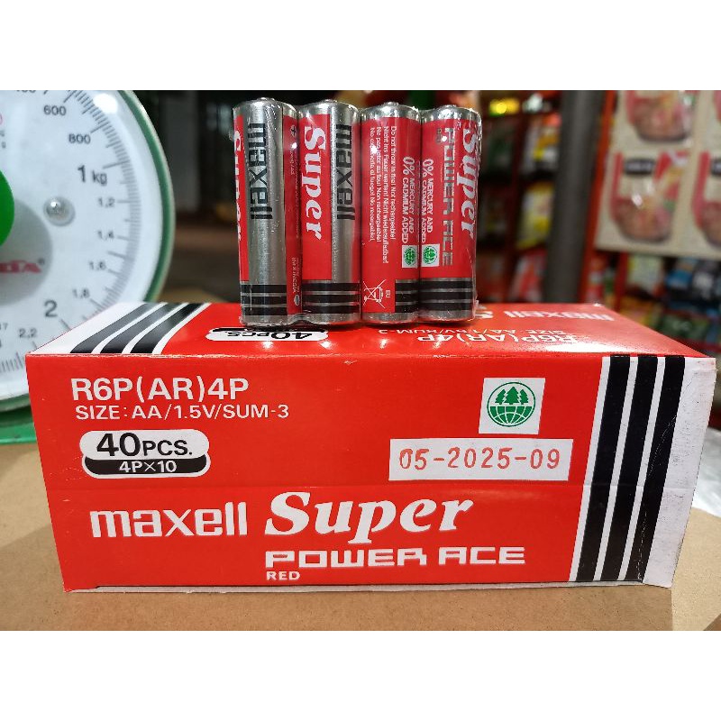 1 lốc ( 4 cục) pin Maxell Red AA/ 1.5V/ SUM-3.