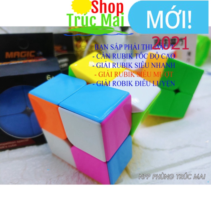 Rubik 2x2 Magic Cube Siêu trơn nhanh tốc độ cao Rubik 2 Tầng