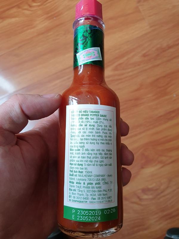 SỐT ỚT ĐỎ TABASCO 150ML