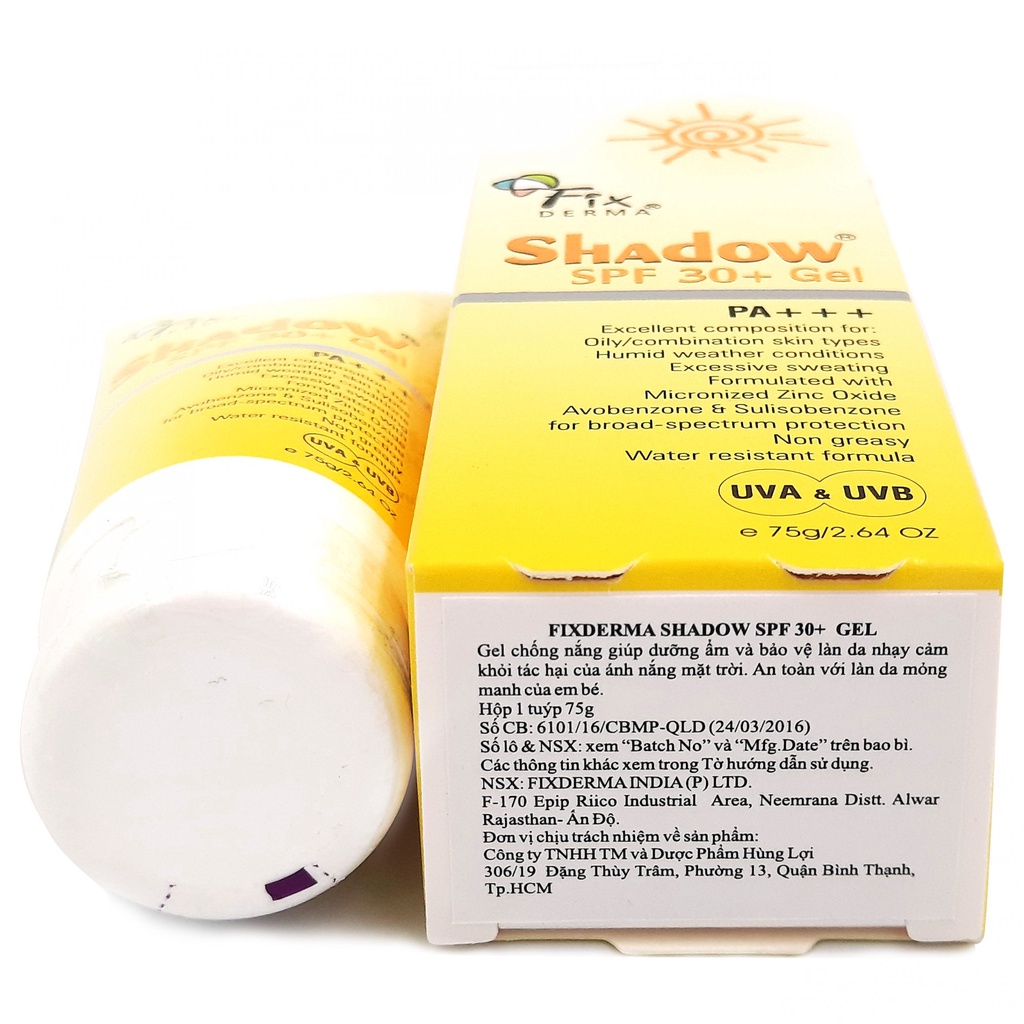[HCM] [ CHÍNH HÃNG ] Gel Chống Nắng - FIXDERMA  SHADOW SPF 30+ GEL