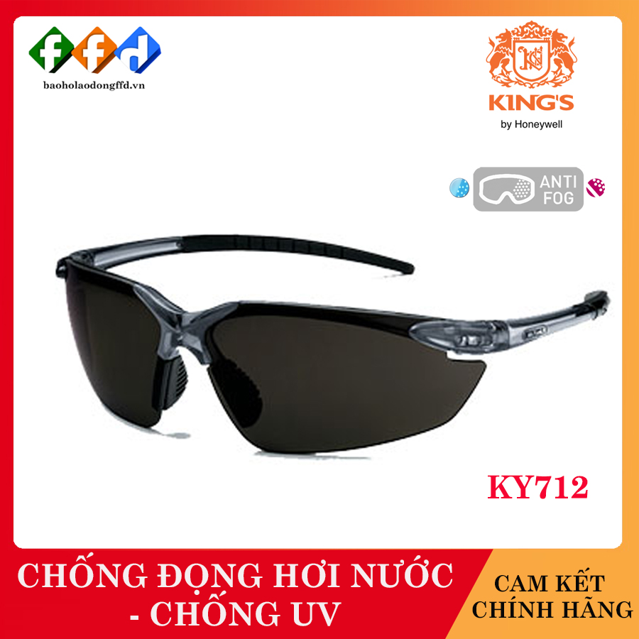 Kính bảo hộ Kings KY712 Kính chống bụi, tia UV, chống trầy xước, đọng sương, bảo vệ mắt, đi xe máy, lao động