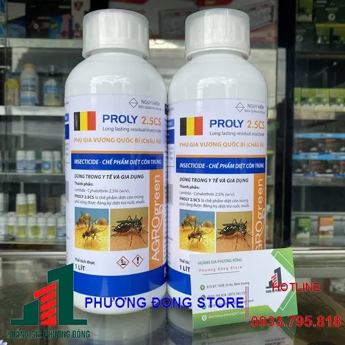 Thuốc diệt  muỗi ruồi Proly 2.5CS - diệt muỗi ruồi hiệu quả cao (chai 1 lít)