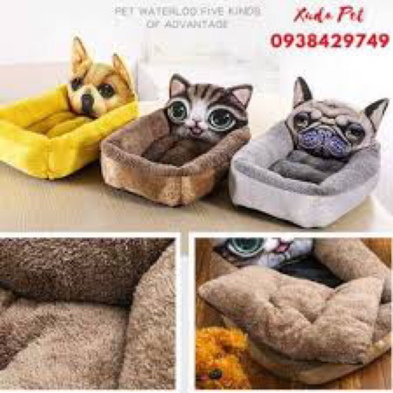 [Mã PET20K giảm 20K đơn 250K] ổ nệm cho chó mèo 3d 45x55x15cm