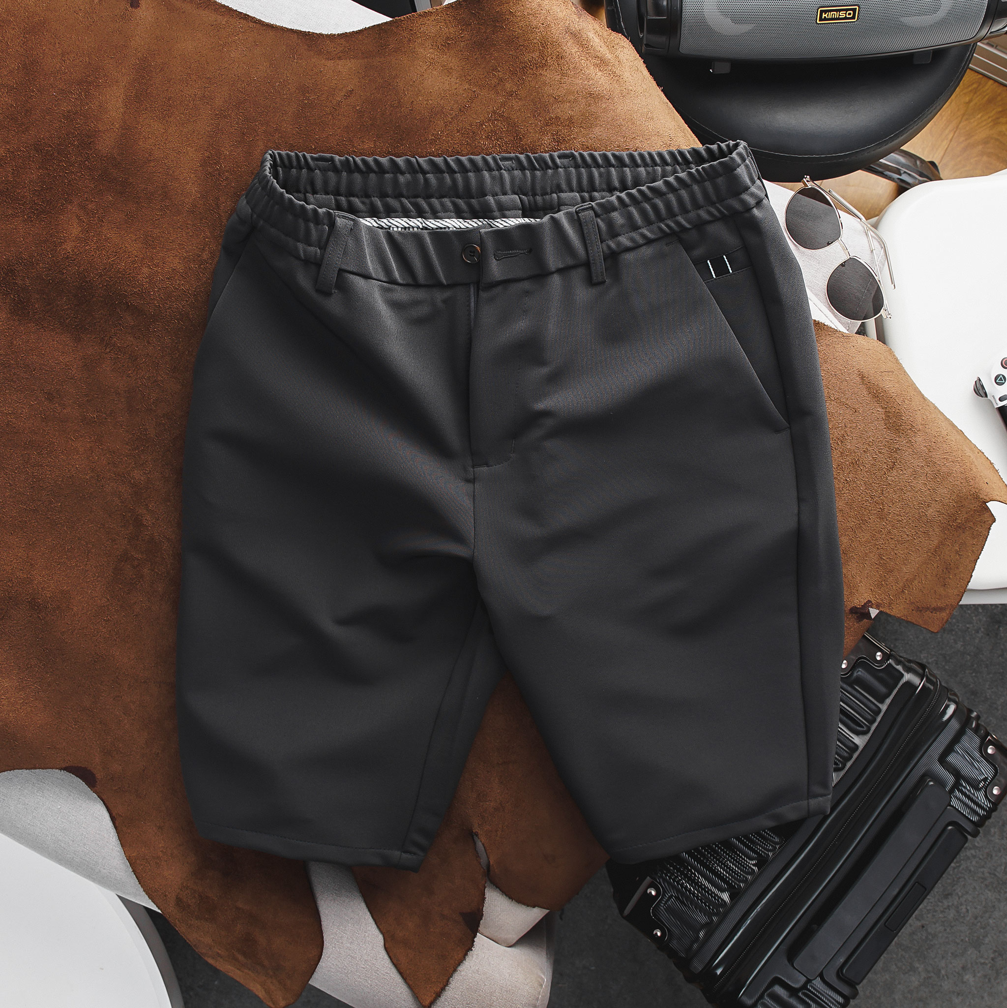 BIGSIZE - Quần short tây, short âu nam lưng thun chất thun form bigsize 80kg - 130kg