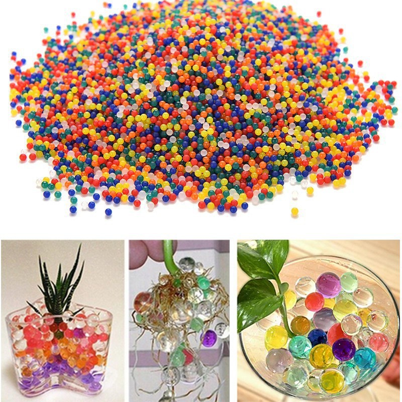 Gói 50gr hạt nở nhiều màu sắc trang trí lọ hoa slime.....
