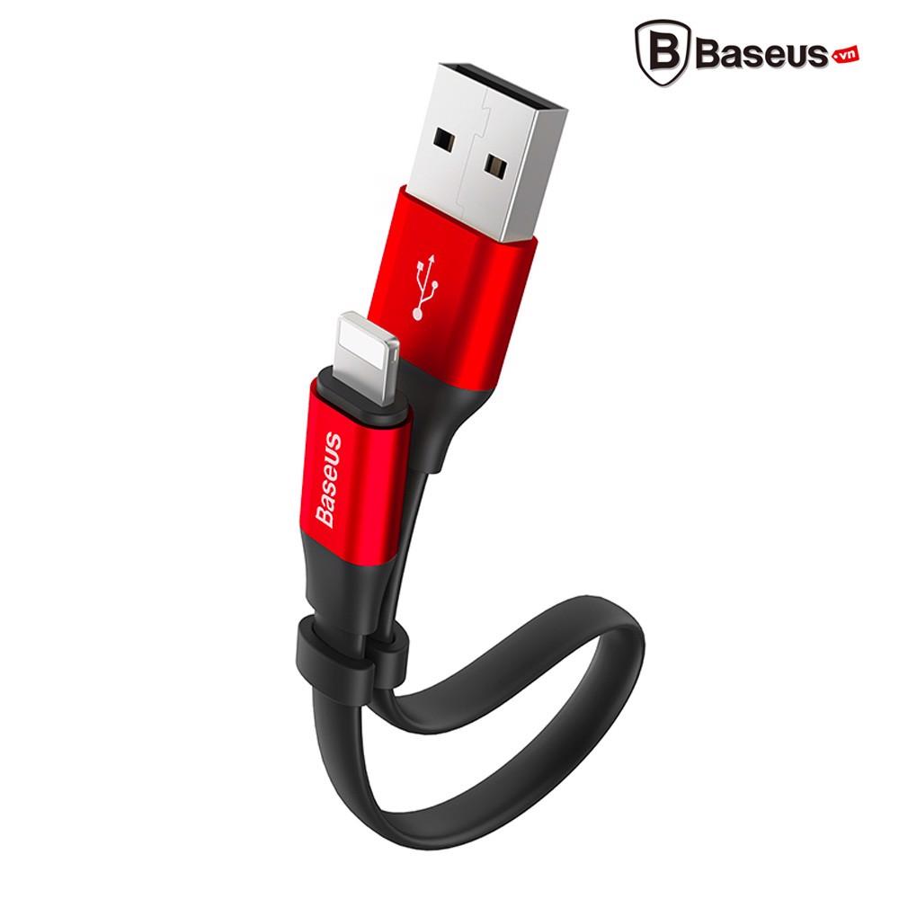 Cáp Baseus Lightning Portable 23cm (2A, Sạc nhanh, Siêu ngắn, Siêu bền)