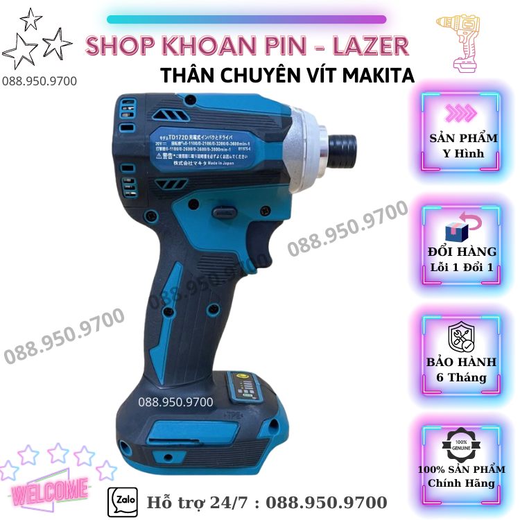 THÂN MÁY CHUYÊN VÍT - CHÂN PIN THÔNG DỤNG