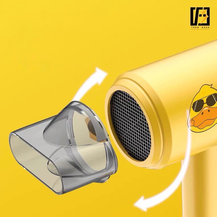 Lucky Duck 1200W 2-Way Hot and Cold Noiseless Hair Dryer