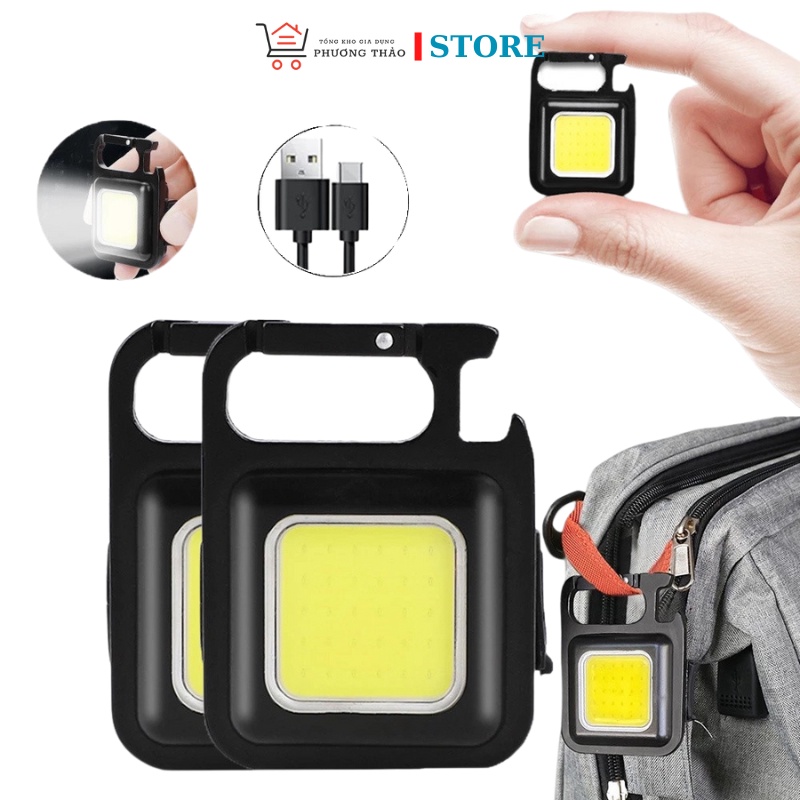 MÓC KHÓA ĐÈN PIN 3 CHẾ ĐỘ COB
