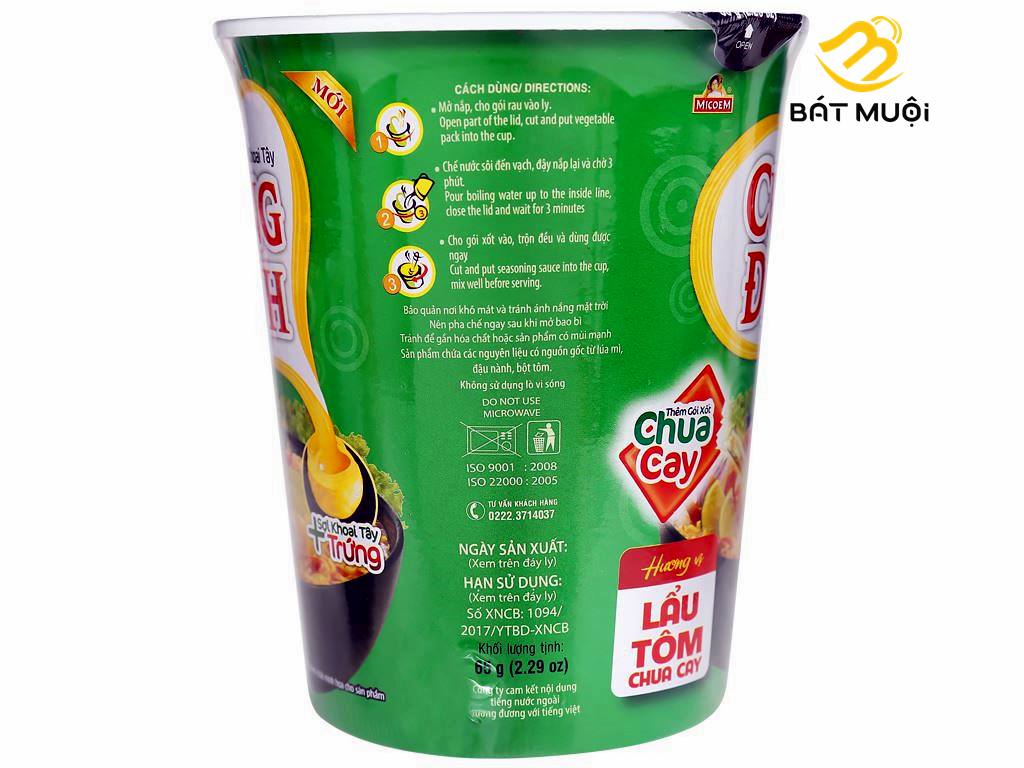 Mì Ly Cung Đình 65g - Thùng 24 ly - CTY BÁT MUỘI