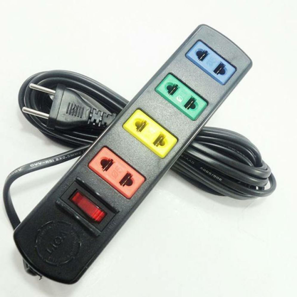 Ổ cắm điện Lioa 4 lỗ, 3m, có công tắc, chịu tải cao