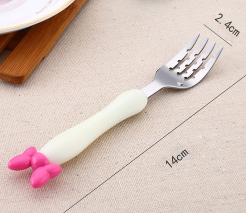 Set Thìa Dĩa Ăn Dặm Inox Hình Mickey Cho Bé