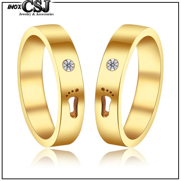 NHẪN CẶP ĐOI TÌNH NHÂN CAO CẤP MẠ VÀNG BÀN CHÂN RỔNG - số lượng 02 - tặng hộp đựng cực xinh