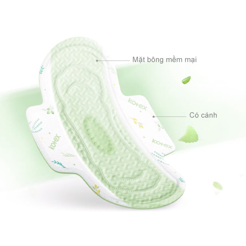Băng vệ sinh Kotex thảo dược siêu mềm siêu mỏng cánh (8 miếng)