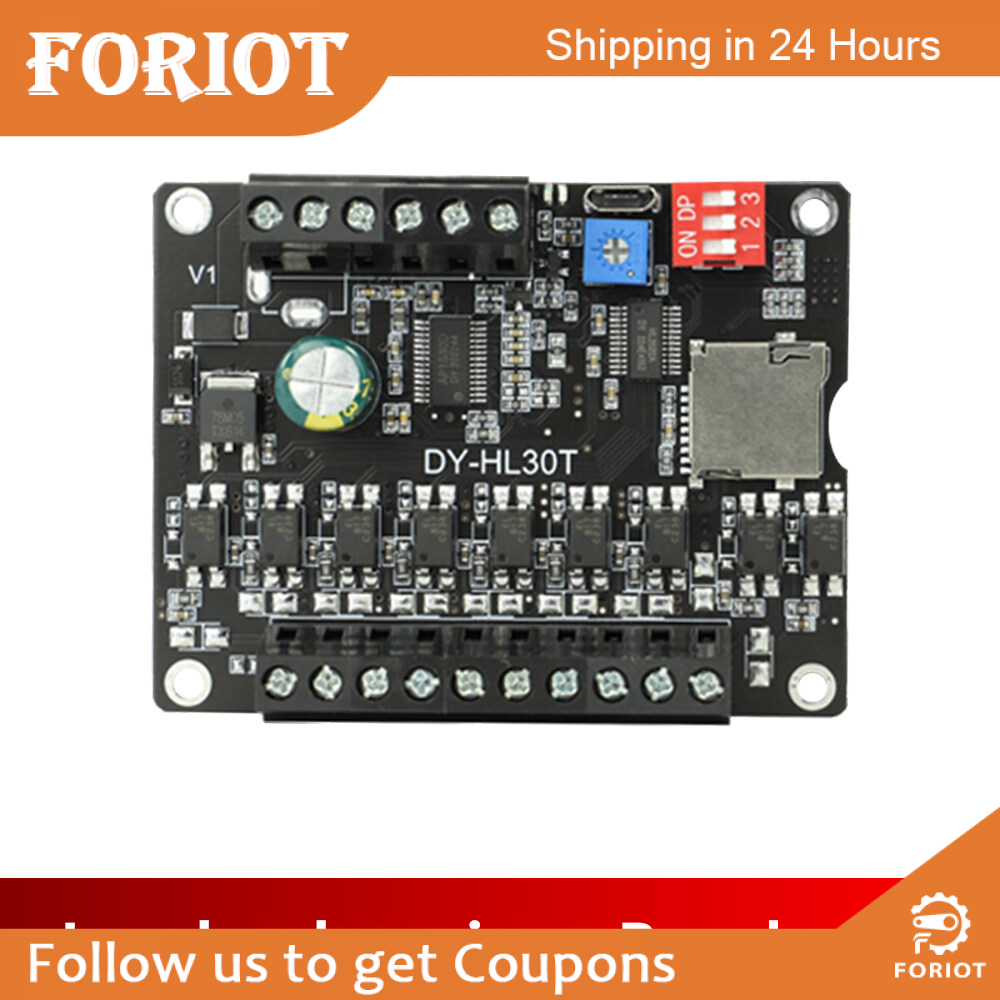 Foriot Shockley DC9-24V 30W Voice Playback Module MP3 Trigger Player Amplifier Board SD/TF Card for DIY Gift