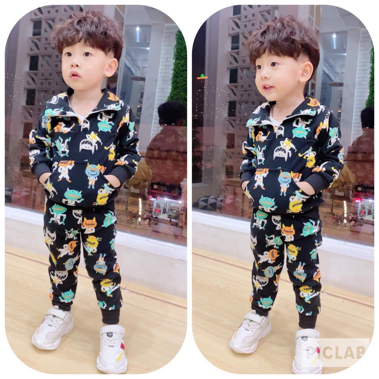Bộ nỉ xuất dư siêu xinh cho bé trai