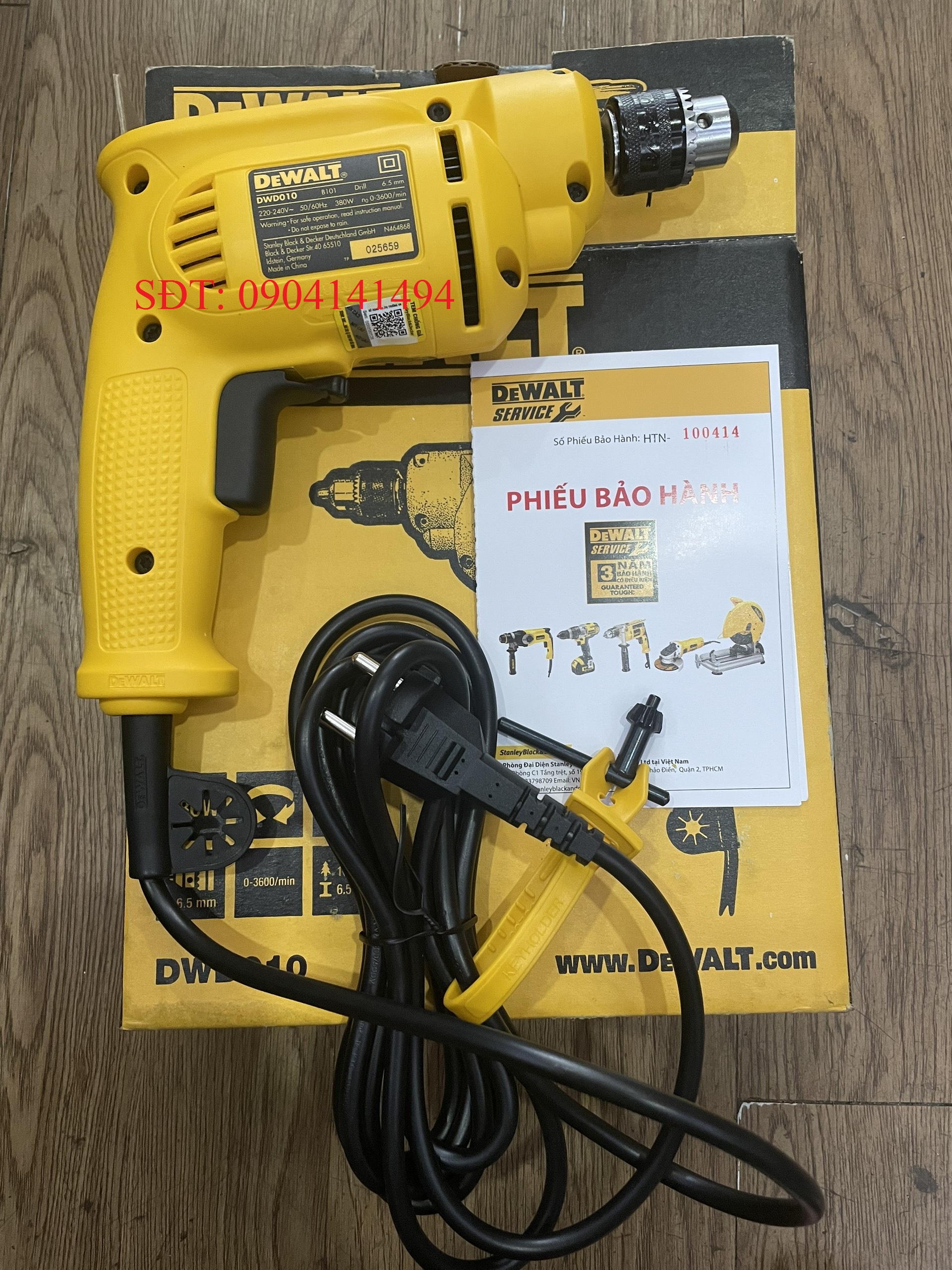 DeWALT - 380W - 6.5MM MÁY KHOAN SẮT ĐẢO CHIỀU - DWD010