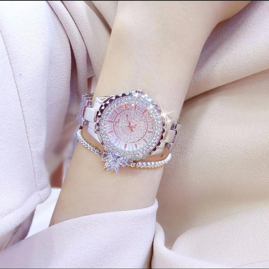Lắc tay BS đeo kèm đồng hồ Bee Sister (Bạc)