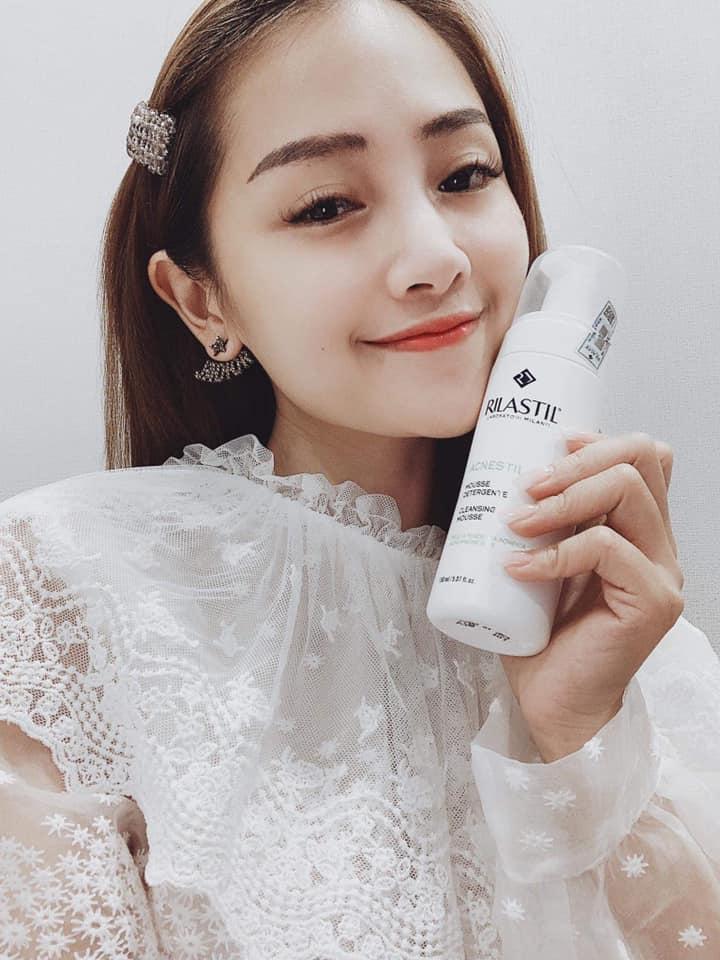 Bọt rửa mặt dành cho da mụn Rilastil Acnestil Face Cleansing Mousse 150ml