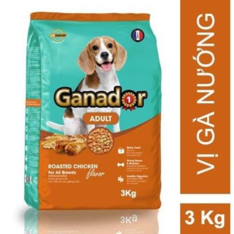 [HCM](Bao 3kg) Thức ăn dạng hạt cao cấp GANADOR thức ăn cho chó mọi lứa tuổi