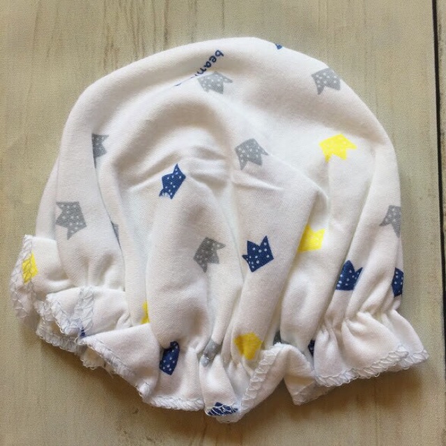 Nón Sơ Sinh Cotton Chun Bèo Mềm Bé Gái (0-3 tháng)
