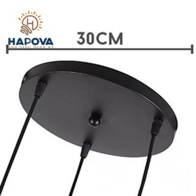 Đế bộ 03 Đèn thả trần HAPOVA YUKI 8993