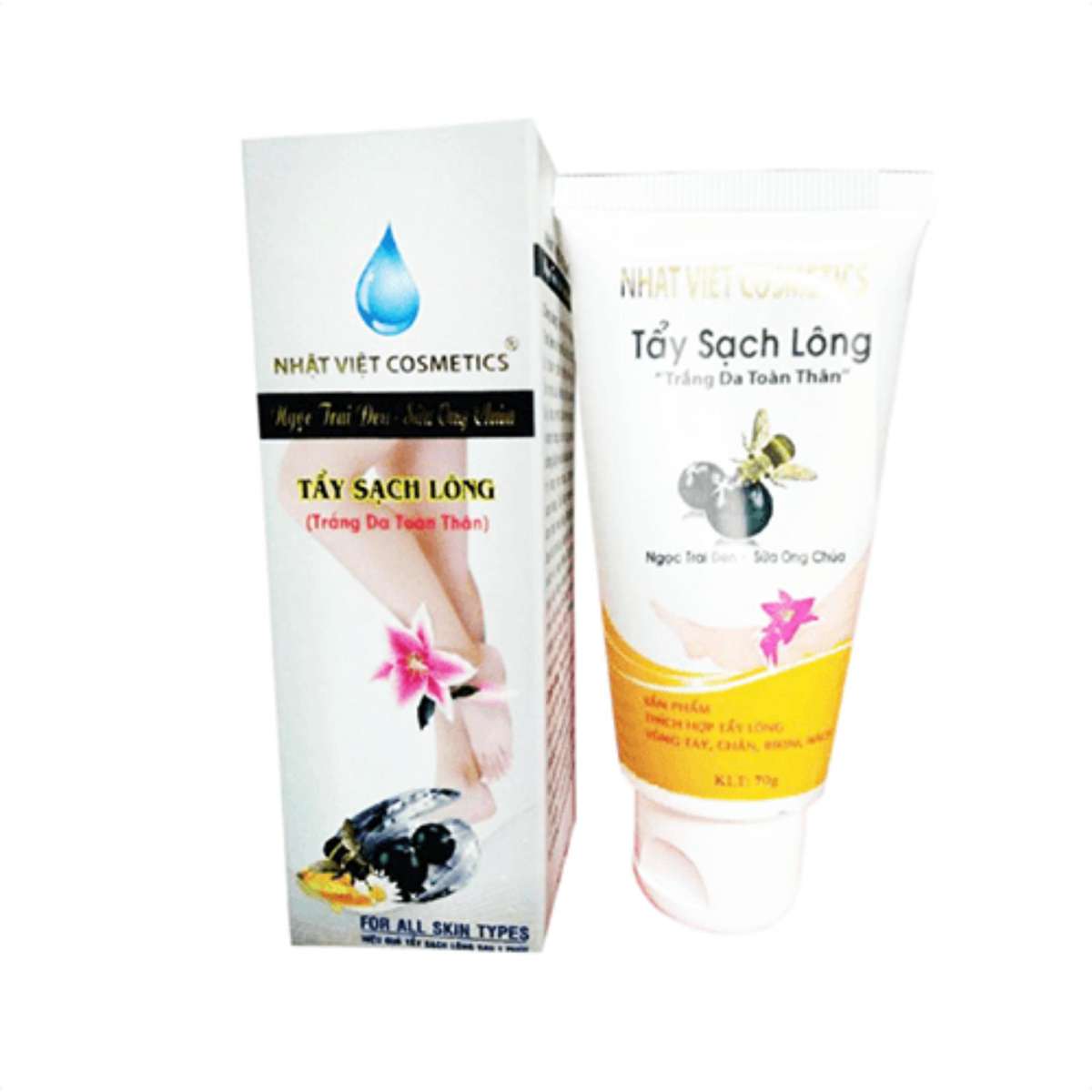 Wax Tẩy Sạch Lông Ngọc Trai Đen Sữa Ong Chúa Trắng (70Ml)